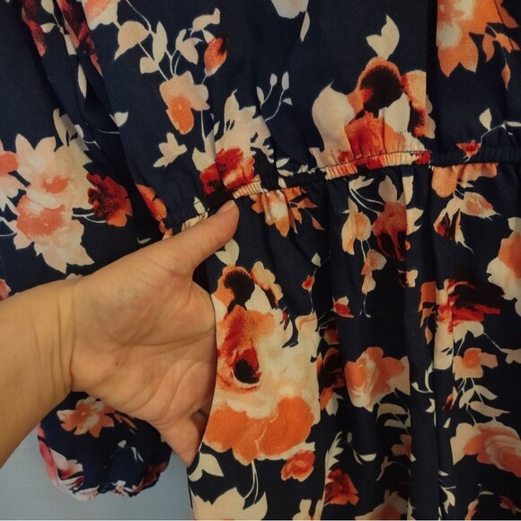 Gypsies And Moondust Long Sleeve Floral Print Romper Size Medium - Picture 15 of 16